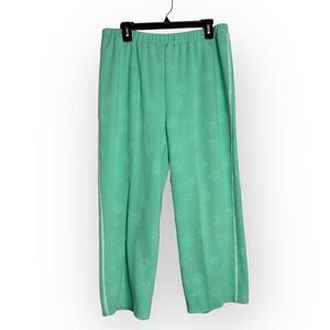 Rafael Sport Green elastic waistband track pants Size large womens bright/pastel